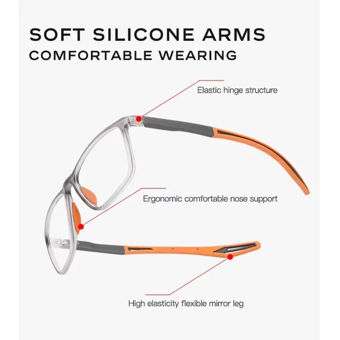 CAPONI sport hommes lunettes TR-90 cadre robuste résistant à l'usure lunettes antidérapantes lumière