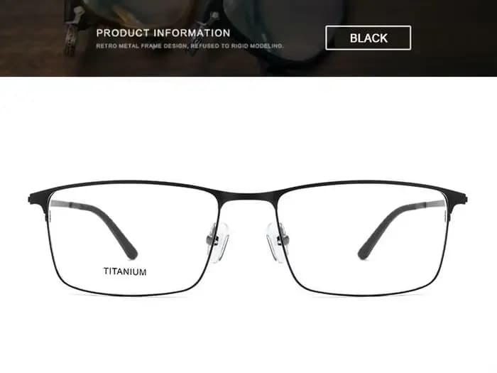 Lunettes carrées super briquet pour hommes, monture en titane, lunettes d'affaires, lunettes de lect