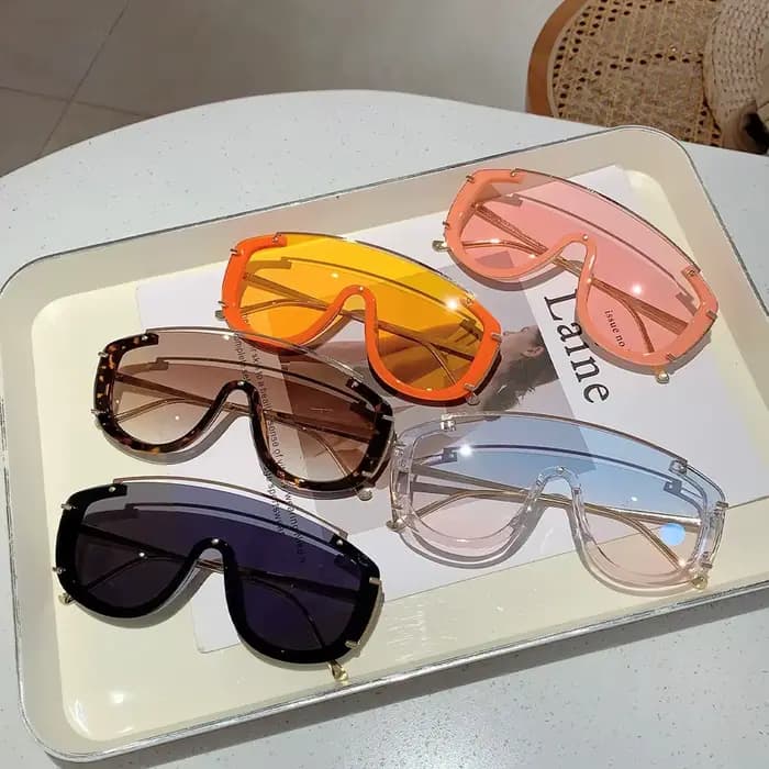 Mode léopard femmes lunettes de soleil élégant dégradé Sports de plein air nuances de luxe en métal 