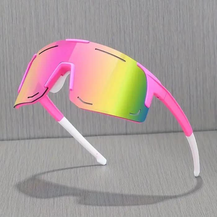 Lunettes de soleil de sport enveloppantes pour femmes et hommes, grandes lunettes de soleil une pièc