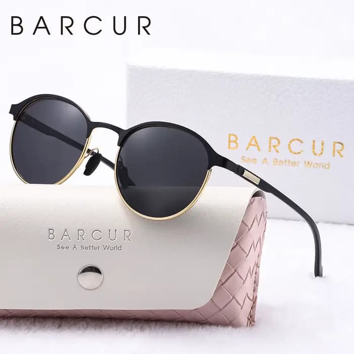 BRACUR-Lunettes de soleil noires délicates pour femmes, lunettes de soleil polarisées UV400, style c