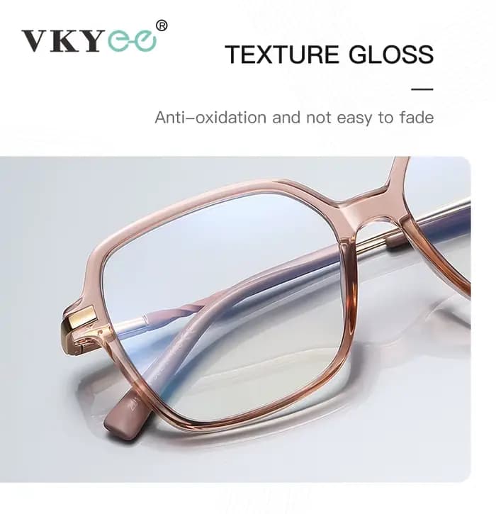 VKYEE classique rétro grandes lunettes à monture Anti-lumière bleue lunettes photochromiques personn