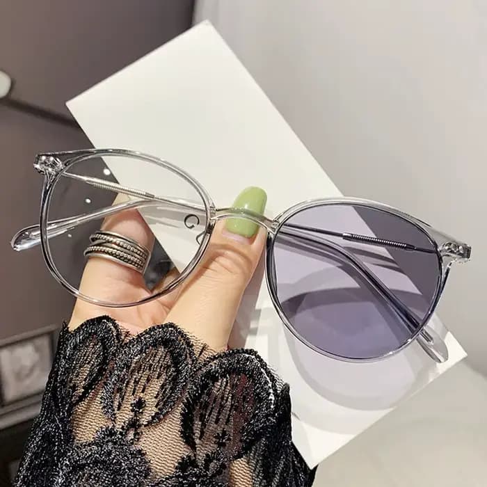 Lunettes photochromiques à la mode Anti-lumière bleue pour myopie, couleur changeante, forme ellipti