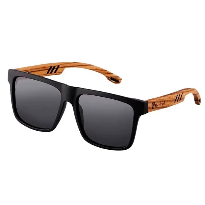 Lunettes de soleil polarisées carrées en bois HU WOOD pour hommes et femmes, idéales pour la conduit
