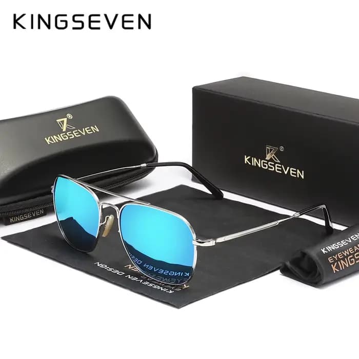 KINGSEVEN nouvelles lunettes de soleil polarisées classiques pour hommes femmes mode carré alliage F