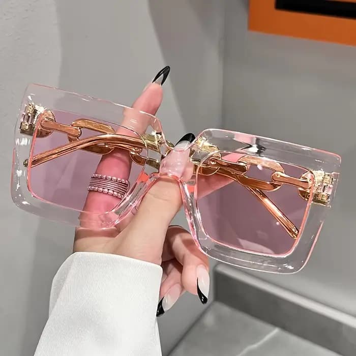 Lunettes de soleil carrées de luxe pour femmes, couleur bonbon, anti-absorbe ouissement, lunettes dé