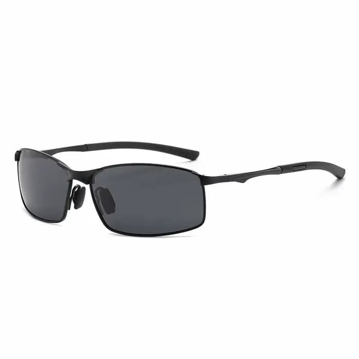Lunettes de soleil polarisées à monture métallique rectangulaire pour hommes, marque de styliste, co