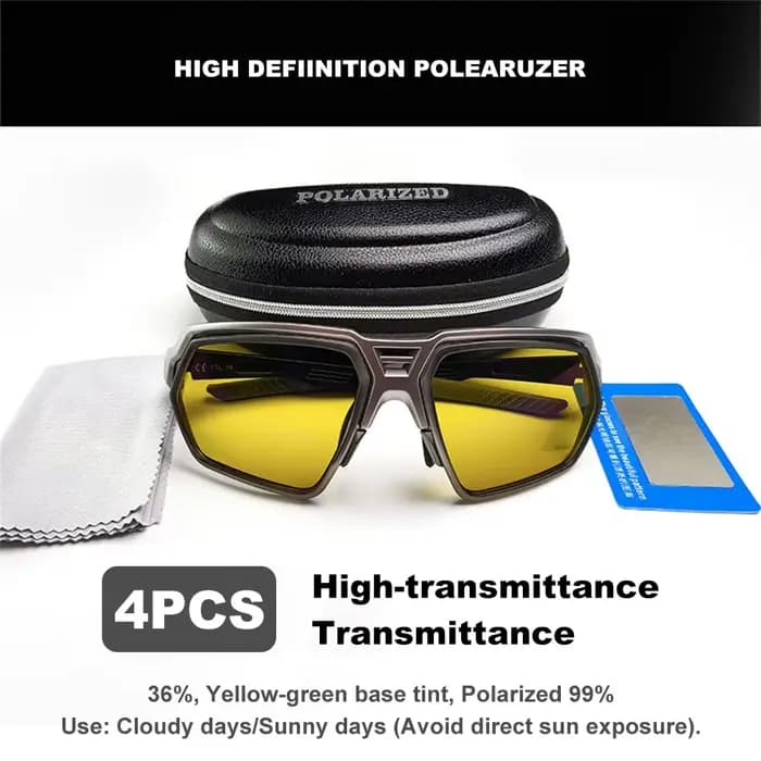 Lunettes de soleil de pêche polarisées 99% UV400-lentille HD antireflet pour la conduite/pêche au le