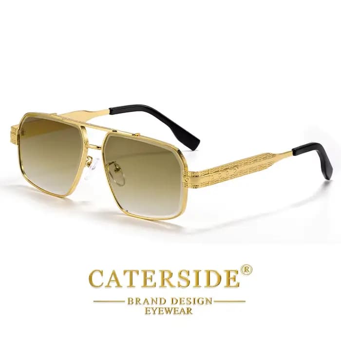 CATERSIDE mode hommes lunettes de soleil haute qualité cadre en métal lunettes de soleil femmes en p