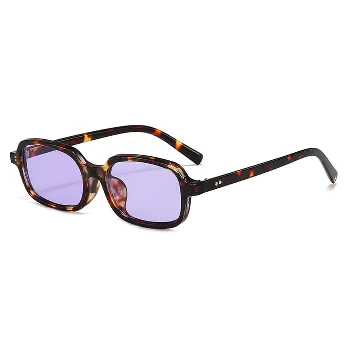 Lunettes de protection nouvelles petites lunettes de soleil rectangulaires femmes mode lentille colo