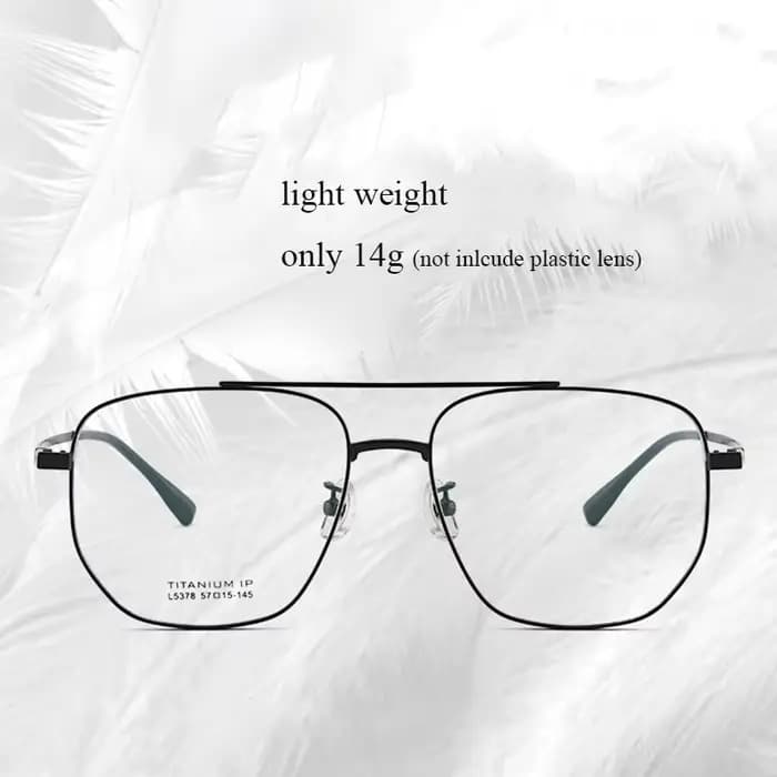 BCLEAR Desgin pur titane hommes classique Double pont lunettes cadre optique luxe Ultra léger lunett