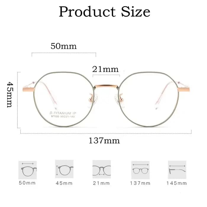 YIMARUILI nouveau Ultra léger large bord Design mode polygonal pur titane rétro myopie optique lunet