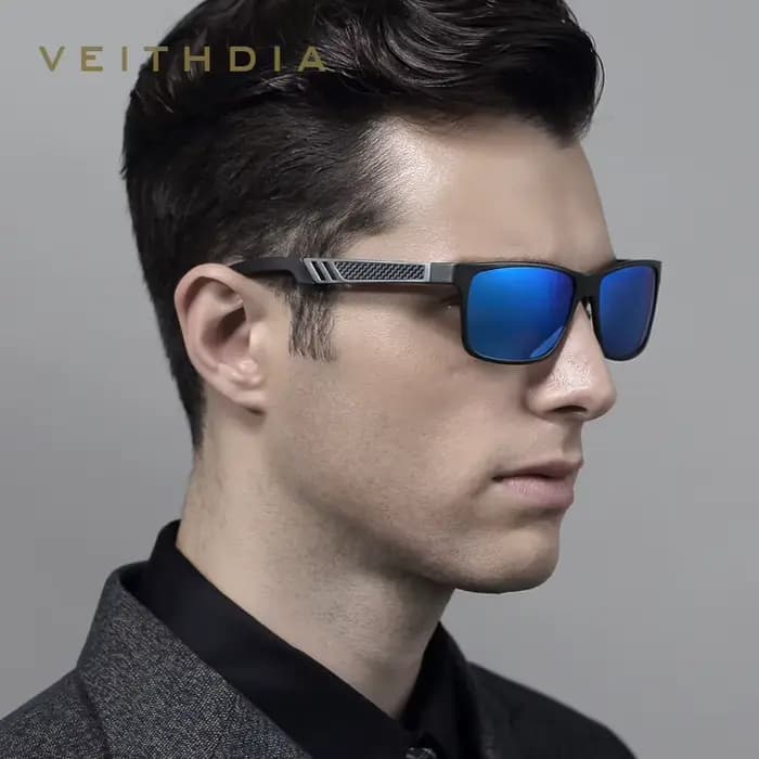 VEITHDIA-Lunettes de soleil polarisées en aluminium pour homme, verres miroir, UV400, sport, pêche e