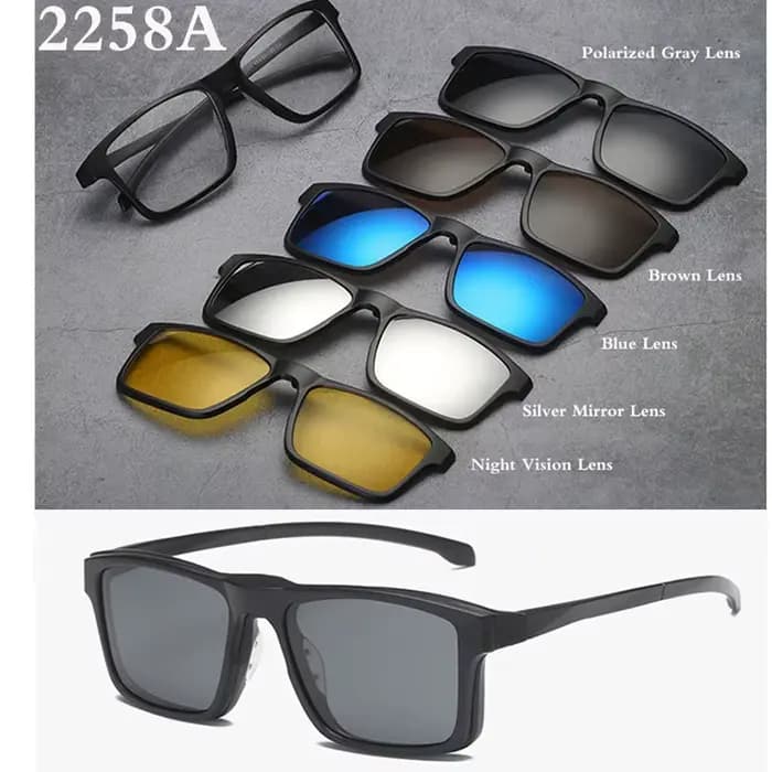 Belmon monture de lunettes hommes femmes avec 5 pièces pince sur lunettes de soleil polarisées lunet