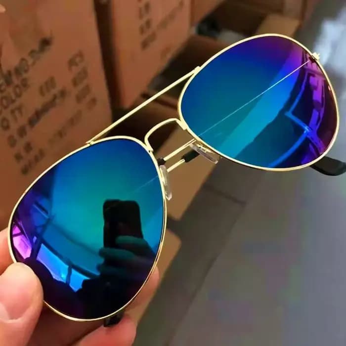Lunettes de soleil aviateur tendance pour hommes et femmes, pour la conduite, la pêche, en métal, de