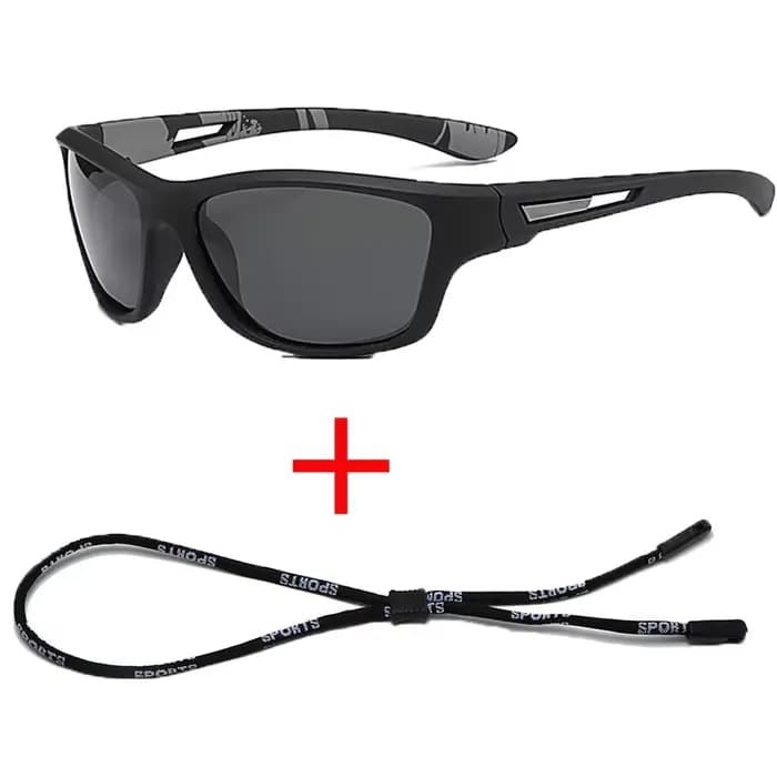 Lunettes de soleil polarisées pour hommes, avec corde, mode, conduite, ombrage, Sport de plein air, 