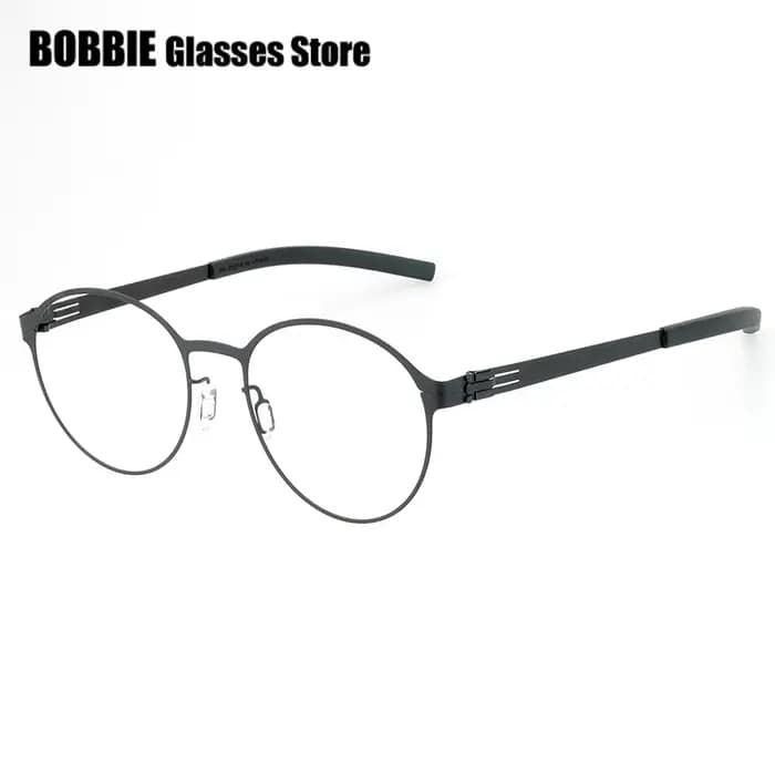 Allemagne lunettes rondes cadre sans vis alliage ultraléger classique affaires hommes femmes lunette