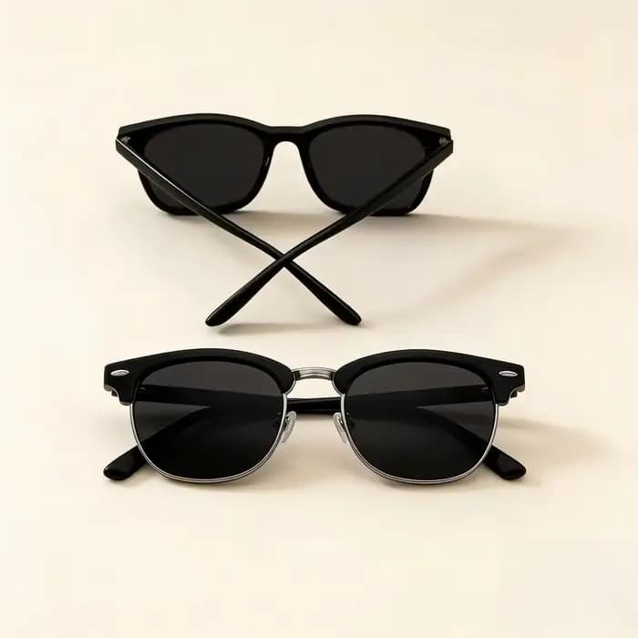 2 paires de lunettes de soleil tendance, style rétro européen et américain, unisexe, classiques, Y2K