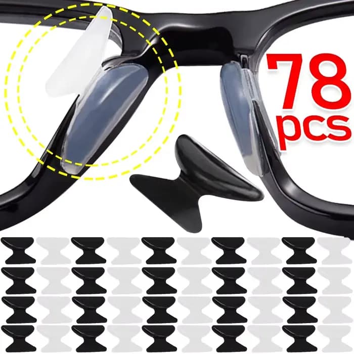 Lunettes transparentes, plaquette nasale, Support de nez antidérapant, lunettes longue durée, Suppor