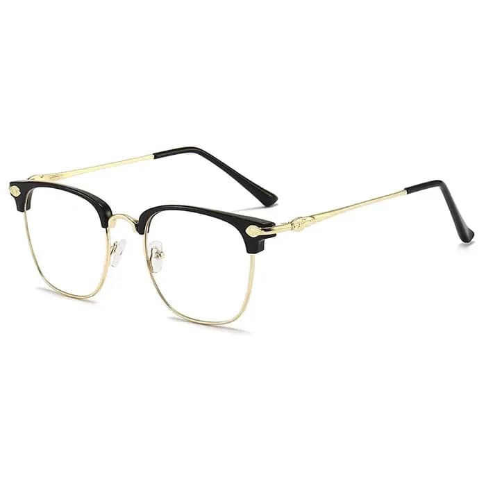 Mode Browline Anti-lumière bleue lunettes hommes femmes classique demi-monture lunettes mâle à la mo