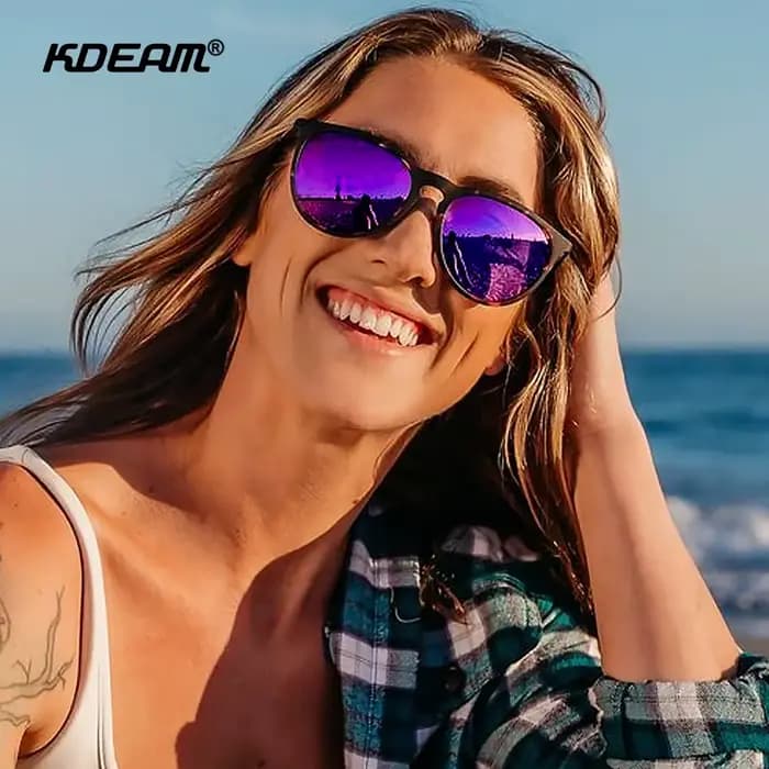 KDEAM – lunettes de soleil Vintage pour femmes, verres polarisés et photochromiques, protection sola