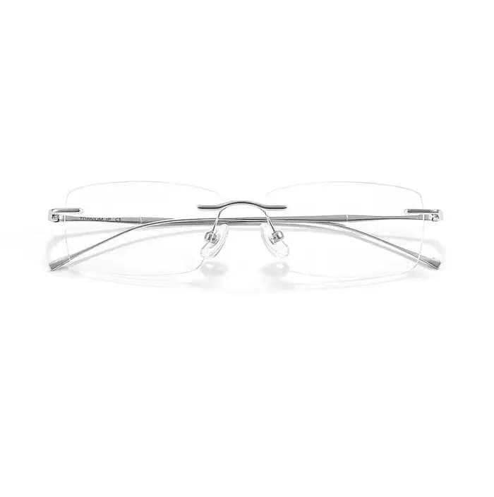 Monture de lunettes sans monture en titane pur ultra-léger pour hommes, anti-lumière bleue, montures
