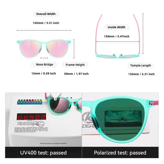 KDEAM rétro ovale lunettes de soleil femmes lunettes polarisées Vinatge taille moyenne doux et antid