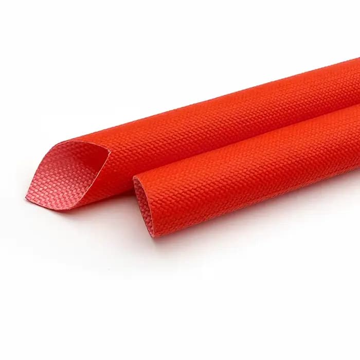 Manchon tressé en fibre de verre enduit de silicone 1~20 mm, 200°C, 1,5 kV, tube isolant haute tensi