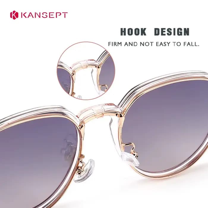 KANSEPT métal oeil de chat lunettes de soleil femmes 2022 pince magnétique couverture Vintage optiqu