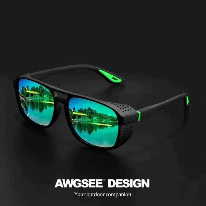 Lunettes de soleil de sport professionnelles – Polarisées coupe-vent UV400 pour le cyclisme, la cour