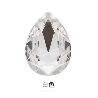 Perles de strass en verre cristal 10x14 13x18, formes goutte d'eau, couleurs variées, à coller, pour