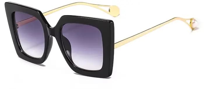 Lunettes carrées noires pour femmes, surdimensionnées, monture transparente, à la mode, collection 2