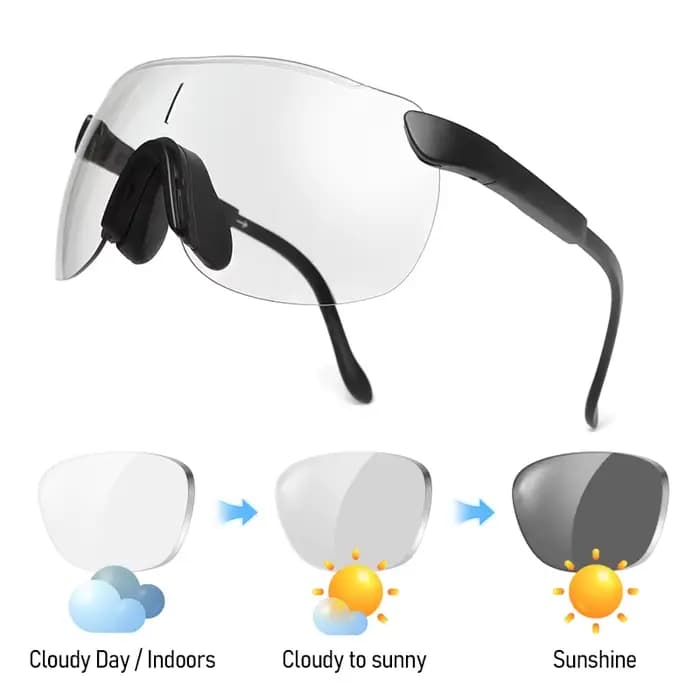 Lunettes de soleil photochromiques pour le cyclisme, lunettes de sport d'extérieur pour hommes, lune