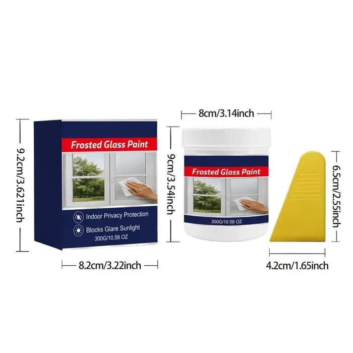 Peinture pour verre mate 100g, peinture opaque pour verre, revêtement à base d'eau pour salle de bai