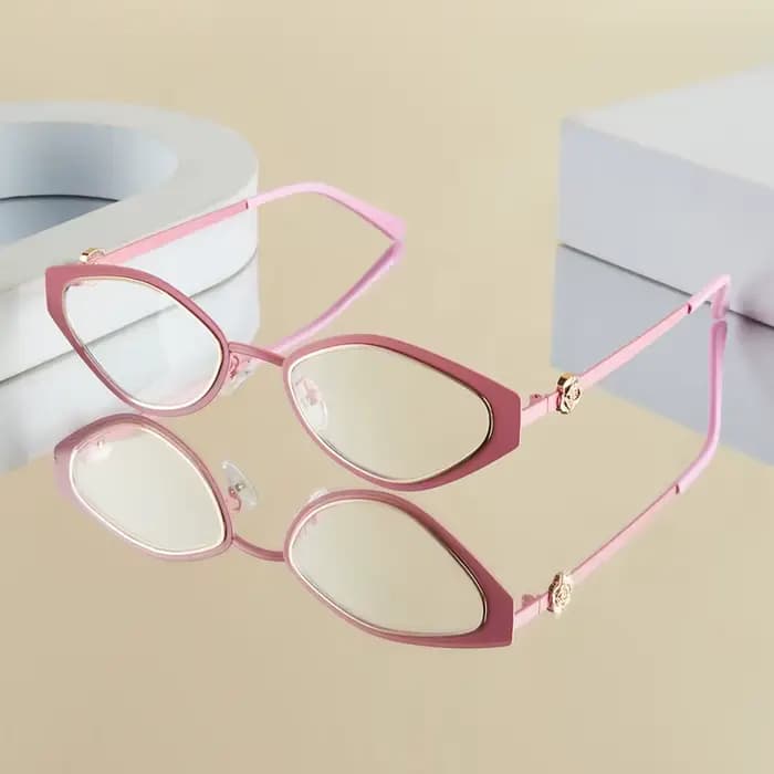 Lunettes sans Prescription à la mode pour femmes, 1 pièce, nouvelle fleur en métal haut de gamme, De