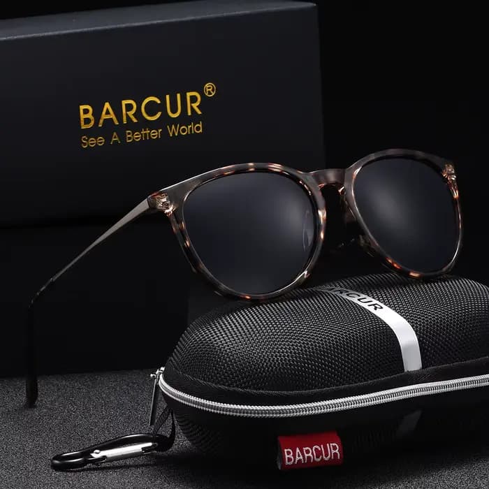 BARCUR-Lunettes de soleil polarisées pour femmes, design de marque, à la mode, monture en plastique 