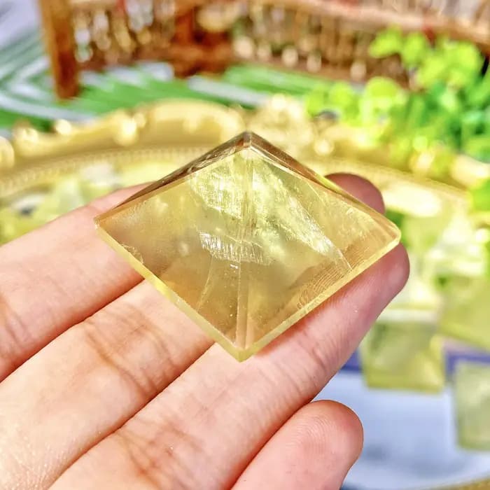Pyramide de citrine naturelle de haute qualité, 1 pièce, décoration en cristal naturel, bijoux en pi