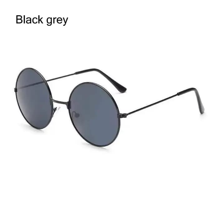 Lunettes de soleil rondes en métal pour soirée disco, style mode