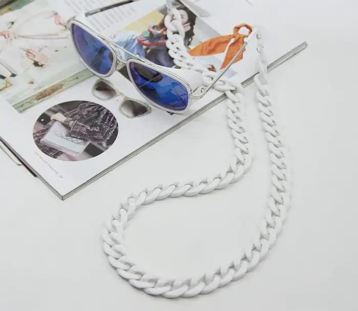 FishSheep 2020 nouvelle couleur acrylique lunettes de soleil chaîne femmes chaînes de lunettes lunet