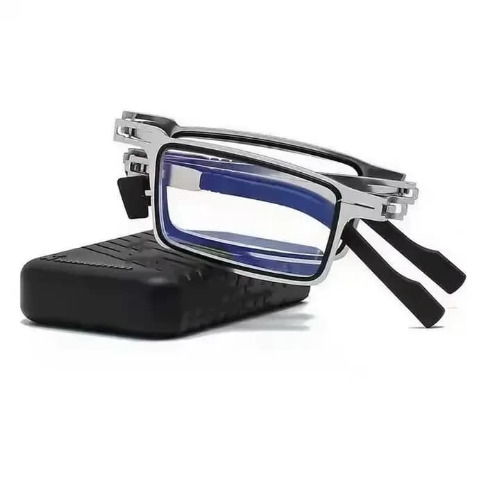 Lunettes de lecture pliantes en métal en acier pour hommes et femmes, ensemble de lunettes portables