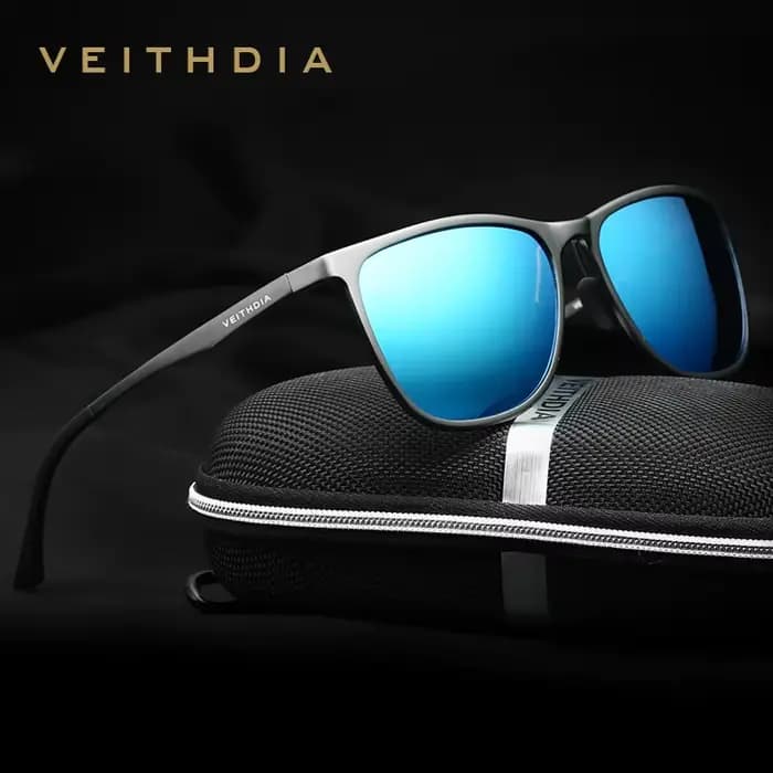 VEITHDIA mode Vintage hommes lunettes de soleil polarisées UV400 lentille lunettes aluminium magnési