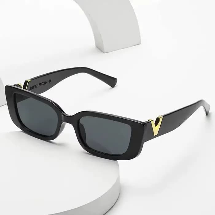Lunettes de soleil rectangulaires rétro, lunettes de soleil à petite monture, marque WOarmacBrand De