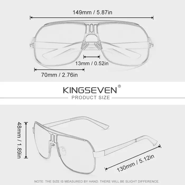 KINGSEVEN – lunettes de soleil polarisées pour hommes et femmes, monture large, pour la conduite en 