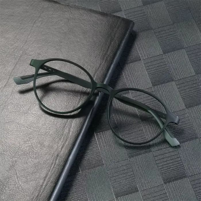 Lunettes de Myopie TR90 Ultralégères en Alliage de Caoutchouc et de Titane, Monture de Lunettes Rétr