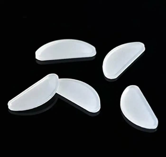 5 paires de plaquettes nasales adhésives en Silicone, antidérapantes, transparentes, fines, noires, 