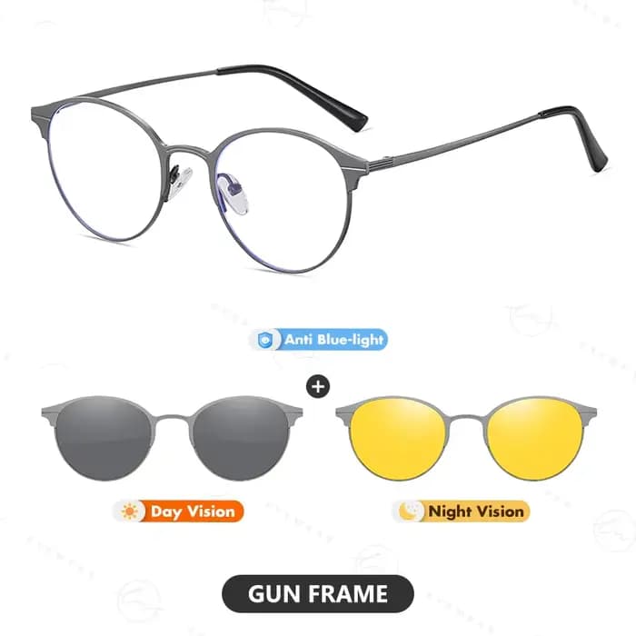 LM lunettes de soleil magnétiques hommes femmes polarisées Clip sur lunettes de soleil cadre Vintage