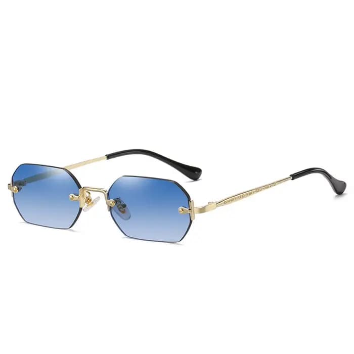 SHAUNA-Lunettes de soleil gothiques sans monture, nuances dégradées punk rétro, UV400