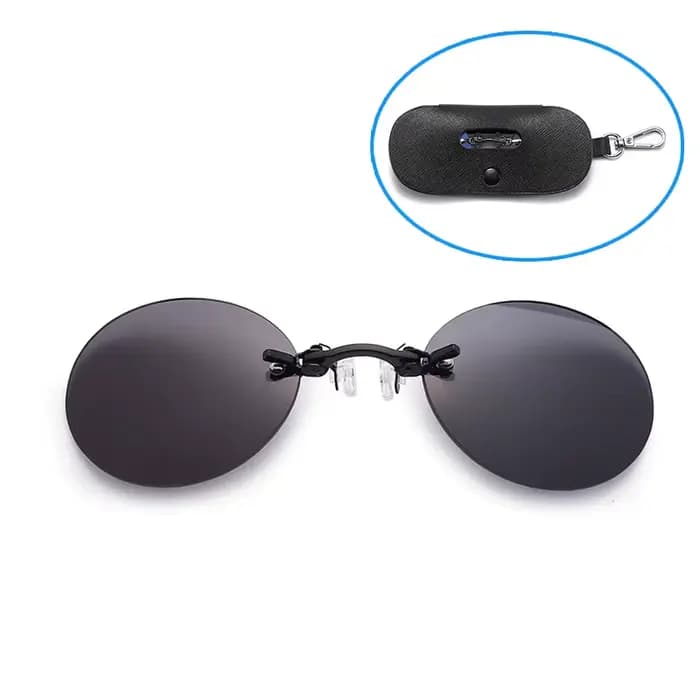 KAEDEK pince sur nez lunettes rondes sans monture matrice Morpheus lunettes de soleil Mini sans cadr