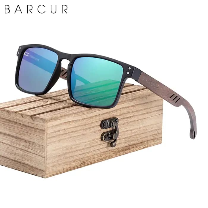 Lunettes de soleil polarisées en bois naturel pour hommes et femmes, lunettes de créateur de marque,
