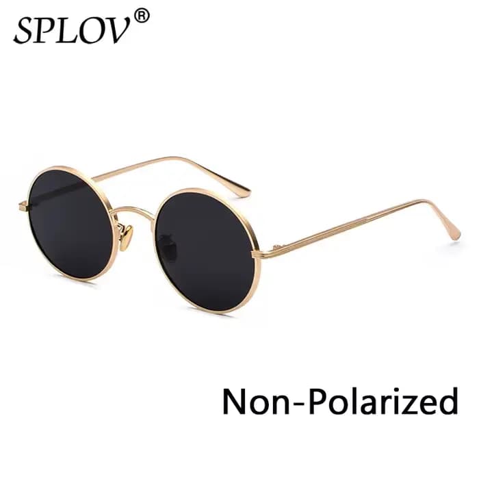 SPLOV rétro Style Punk hommes lunettes de soleil femmes Vintage rond cadre en métal lentille colorée